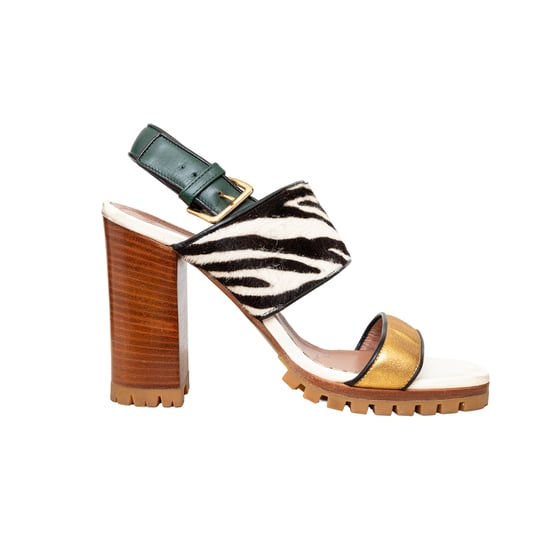 Marni Dyed Calfskin Block Heel Sandals - '20s - Image 1