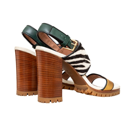 Marni Dyed Calfskin Block Heel Sandals - '20s - Image 6