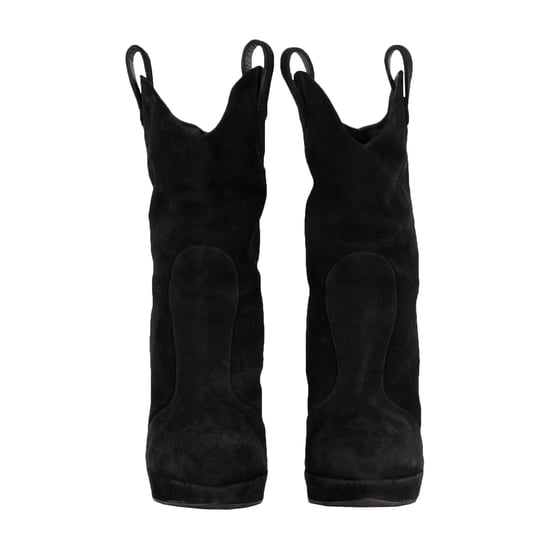 Giuseppe Zanotti Pointy Suede Black Boots- '20s - Image 2