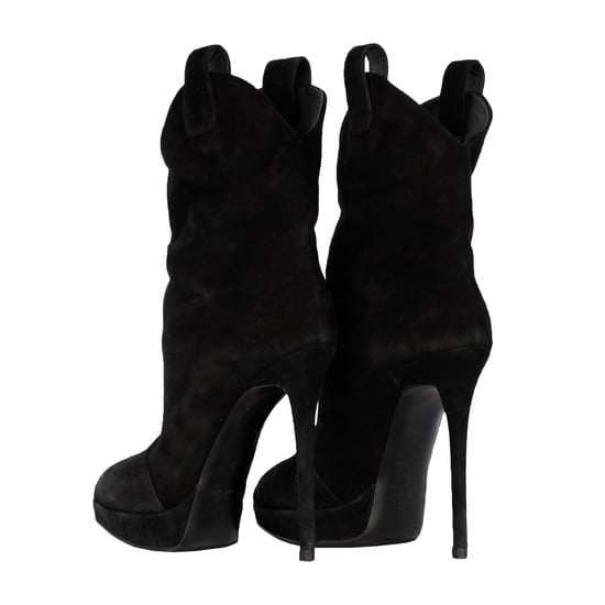 Giuseppe Zanotti Pointy Suede Black Boots- '20s - Image 3