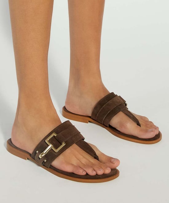 Dune Ladies Lotica - Toe Post Sandal With Metal Buckle - Image 3