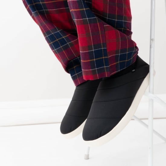 Toms Ezra Cotton Felt Fleece Mens Slippers Black - Image 2