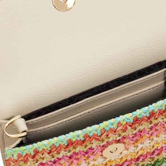Dune Accessories Kissed - Raffia Crossbody Coin Purse - Image 3
