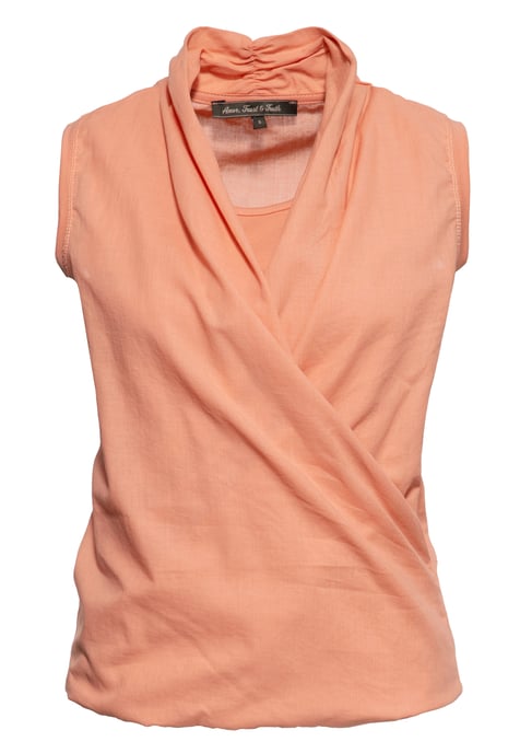 Amor, Truth & Trust Damen Ärmellose Wickelbluse pfirsich - Image 1