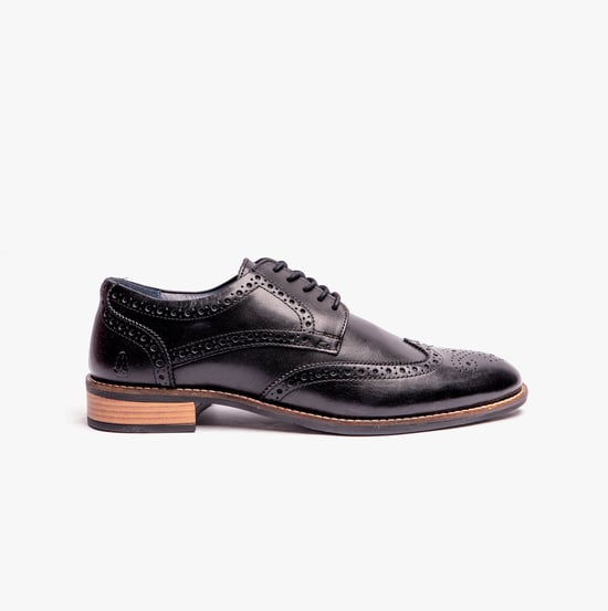 Hush Puppies Dustin Mens Brogue Shoes Black - Image 1