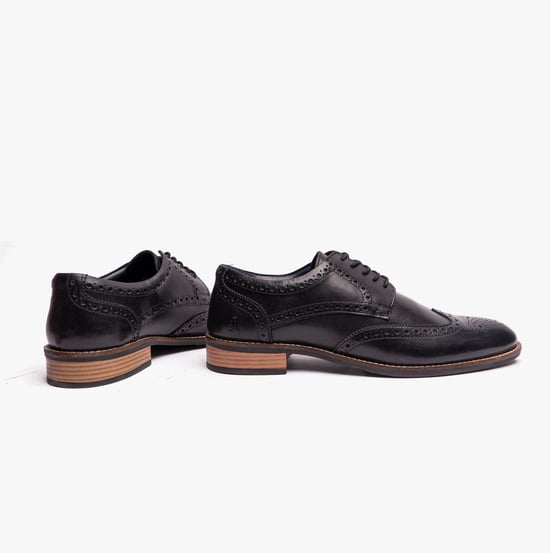 Hush Puppies Dustin Mens Brogue Shoes Black - Image 2