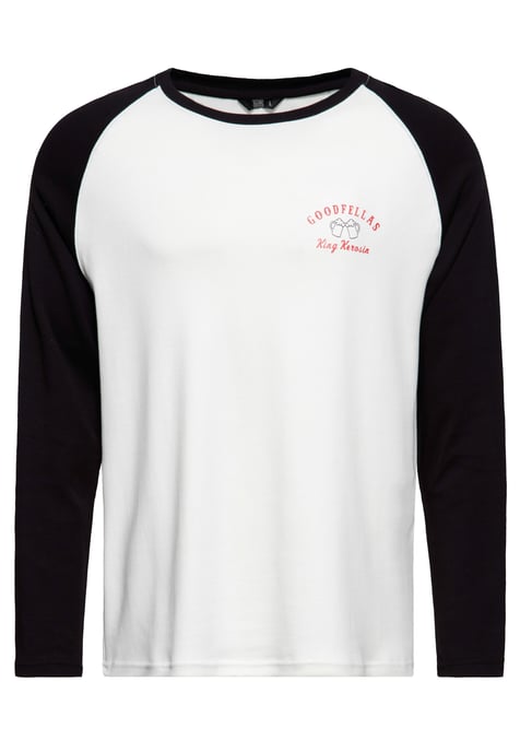 King Kerosin Herren Langarmshirt Good Fellas weiß - Image 1
