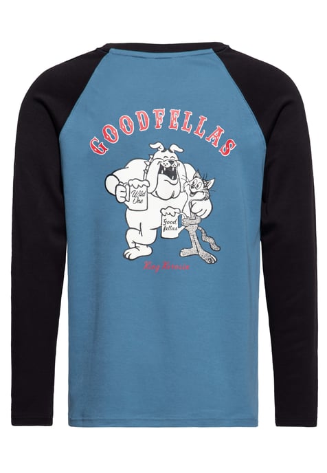 King Kerosin Herren Langarmshirt Good Fellas blau - Image 2