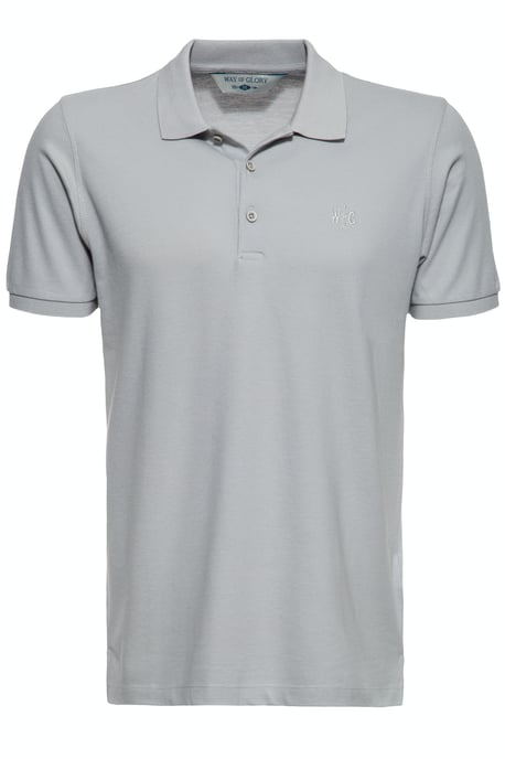 Way of Glory Herren WAY OF GLORY Herren Premium Poloshirt aus hochwertigem Pikee grau - Image 1