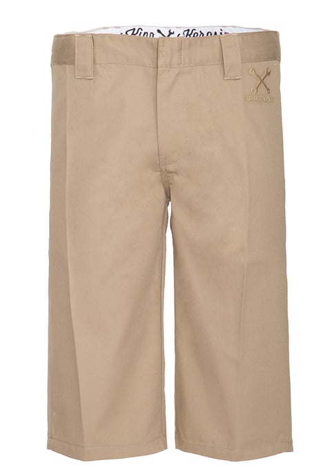 King Kerosin Herren King Kerosin Workwear Shorts in Oil-Washed Optik Garage Wear camel - Image 1