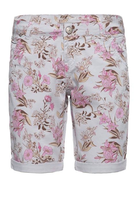 Amor, Truth & Trust Damen ATT JEANS Feminine Jeansshorts mit floralem All-Over Print Lola hellgrau - Image 1
