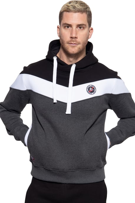 Akito Tanaka Herren Kapuzen Sweater Triple Tone schwarz - Image 2