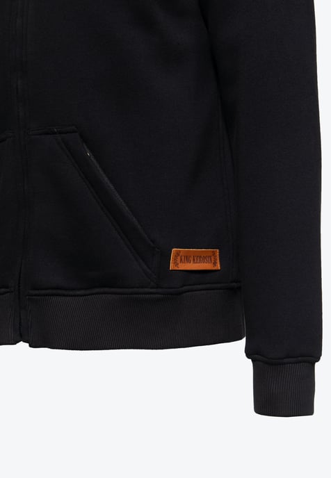 King Kerosin Herren Outdoor Sweatjacke K.K. Adventure Gear schwarz - Image 3