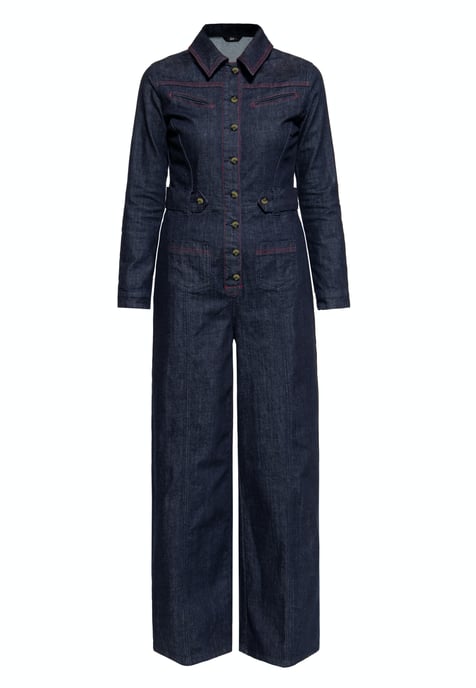 Queen Kerosin Damen Western-Style Overall Denim - Image 1