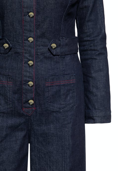 Queen Kerosin Damen Western-Style Overall Denim - Image 3