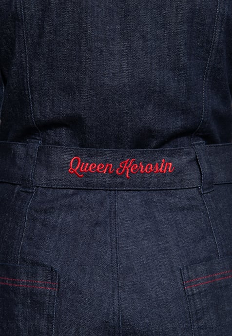 Queen Kerosin Damen Western-Style Overall Denim - Image 4