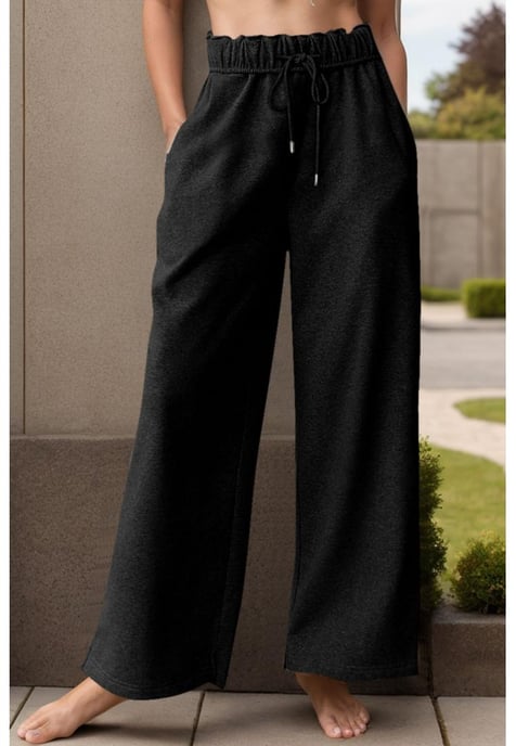 Women's Drawstring Wide Leg Active Pants - Image 1