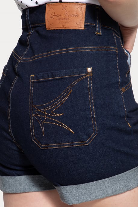 Queen Kerosin Damen Denim Shorts Denim - Image 5
