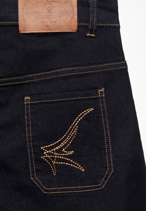 Queen Kerosin Damen Denim Shorts schwarz - Image 3