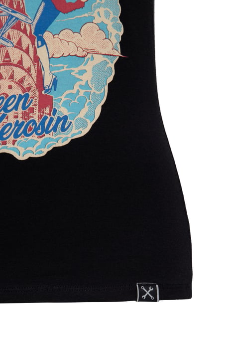 Queen Kerosin Damen T-Shirt Rumble Queen schwarz - Image 4