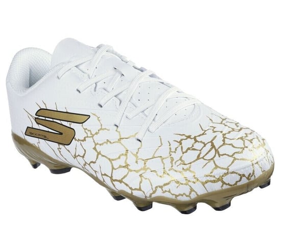 SKECHERS BOYS / GIRLS JUNIOR FOOTBALL BOOTS FG SKX 1.5 WHITE GOLD 252062L - Image 1