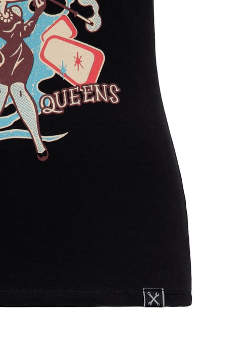 Queen Kerosin Damen T-Shirt Purr Kitty Purr schwarz - Image 4