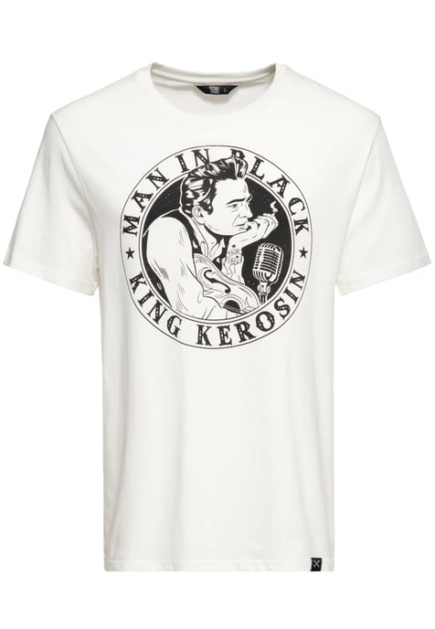 King Kerosin Herren T-Shirt Man in Black weiß - Image 1