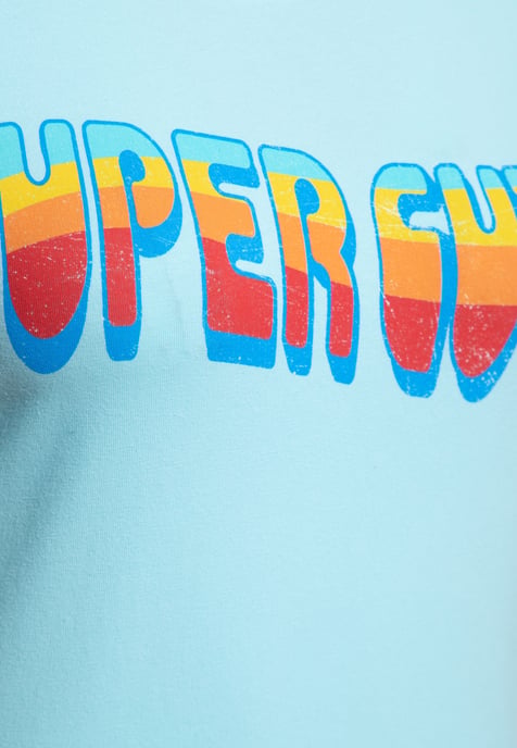 Queen Kerosin Damen Vintage Ringer T-Shirt Super Cutie grün - Image 4