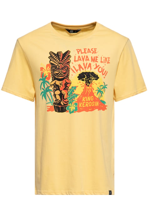 King Kerosin Herren Classic T-Shirt Lava gelb - Image 1