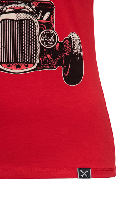 Queen Kerosin Damen T-Shirt Built it up! rot - Image 4