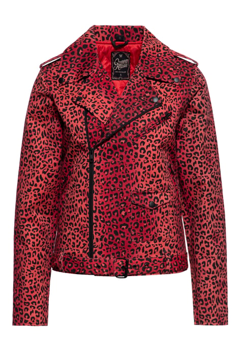 Queen Kerosin Damen Biker Jacke Motor Queen Service rot - Image 1