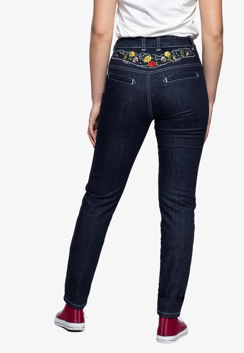 Queen Kerosin Damen High Waist Jeanshose blau - Image 3