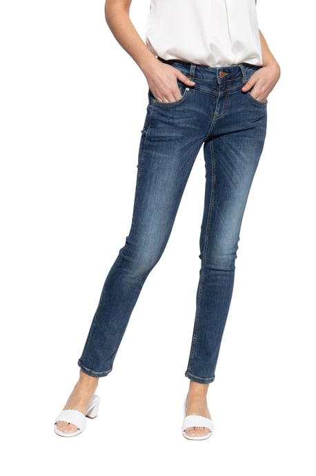 Amor, Truth & Trust Damen 5-Pocket Jeans Zoe dunkelblau - Image 1