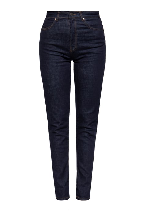Queen Kerosin Damen Jeanshose mit Kontrast Stickerei dunkelblau - Image 1