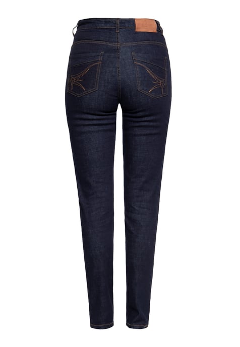 Queen Kerosin Damen Jeanshose mit Kontrast Stickerei dunkelblau - Image 2