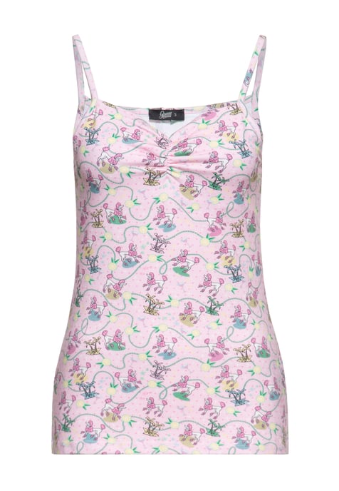 Queen Kerosin Damen Top Poodle pink - Image 1