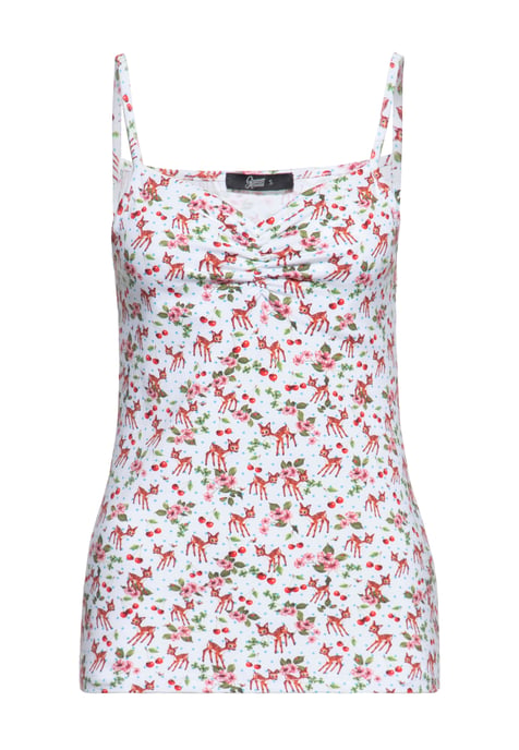 Queen Kerosin Damen Top Deer offwhite - Image 1