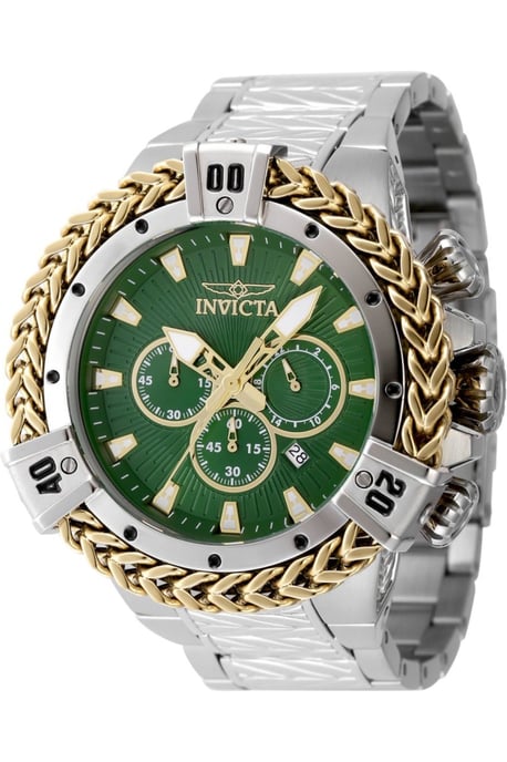 Invicta Bolt 48155 Heren Horloge - Quartz Uurwerk - Roestvrij Staal met groene Wijzerplaat - 54mm - Image 1