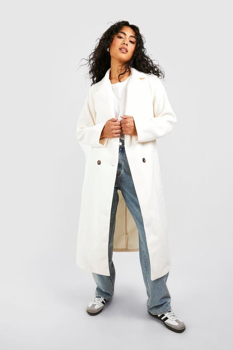 Double Breasted Longline Coat - Image 1