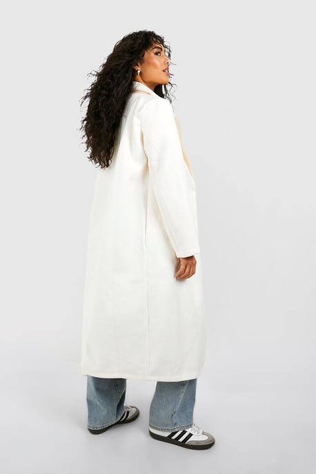 Double Breasted Longline Coat - Image 2