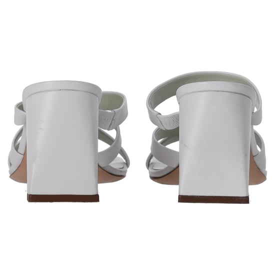 By Far Cross-Strap Slip-On Hakken in Witte Leer - Image 5