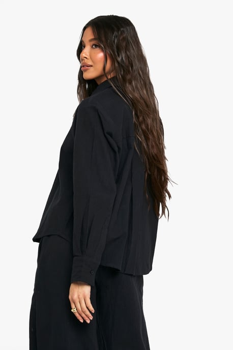 Linen Look Oversized Shirt - Image 2