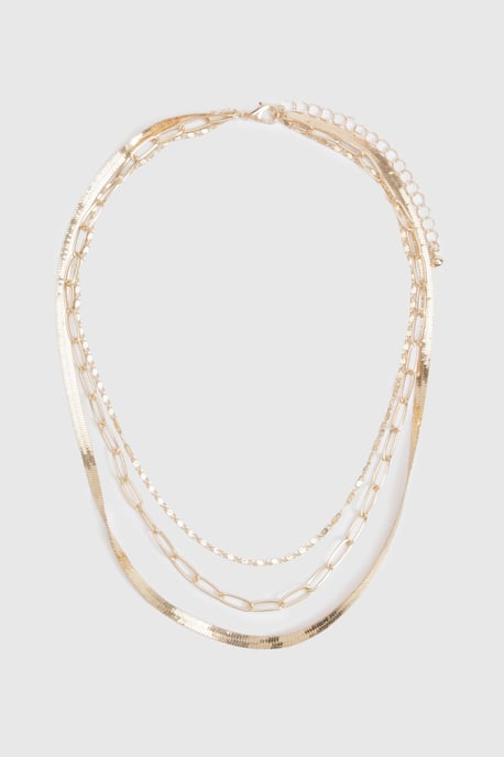 3 Pack Gold Layered Necklaces - Image 3