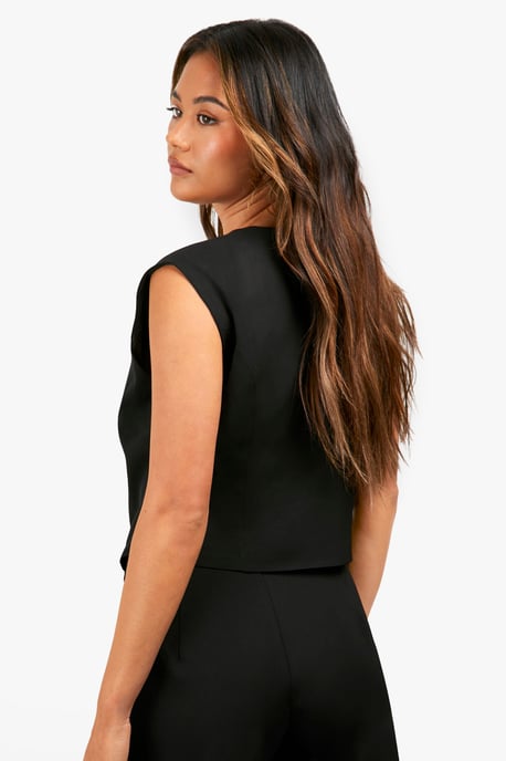 Asymmetric Button Front Waistcoat - Image 2