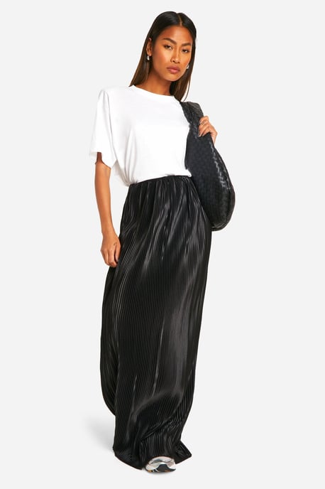Premium Satin Plisse Maxi Skirt - Image 3