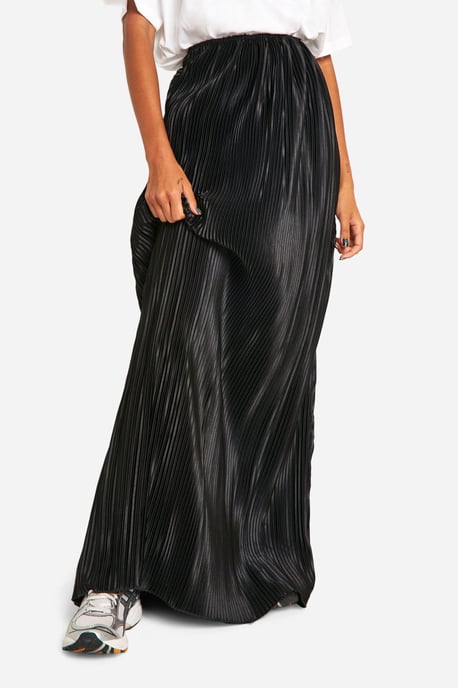 Premium Satin Plisse Maxi Skirt - Image 4
