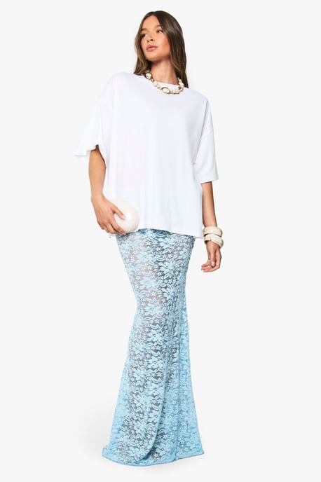 Lace Maxi Column Skirt - Image 1