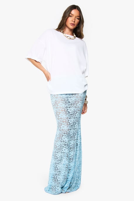 Lace Maxi Column Skirt - Image 3