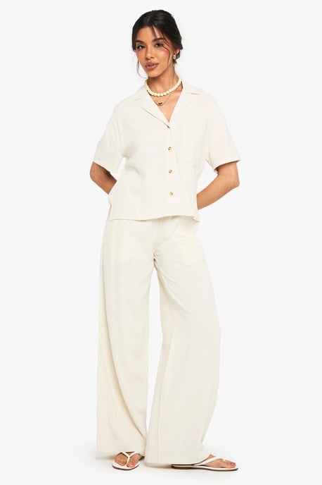 Premium Linen Wide Leg Trousers - Image 3