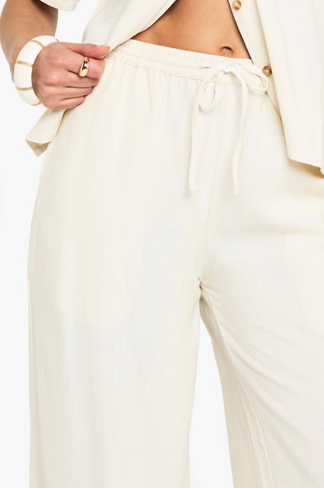 Premium Linen Wide Leg Trousers - Image 4
